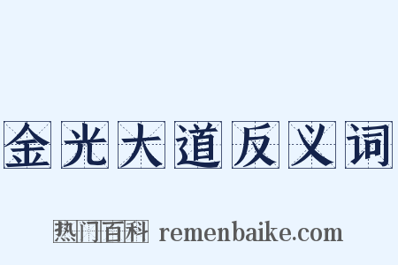 金光大道反义词是什么意思的图片